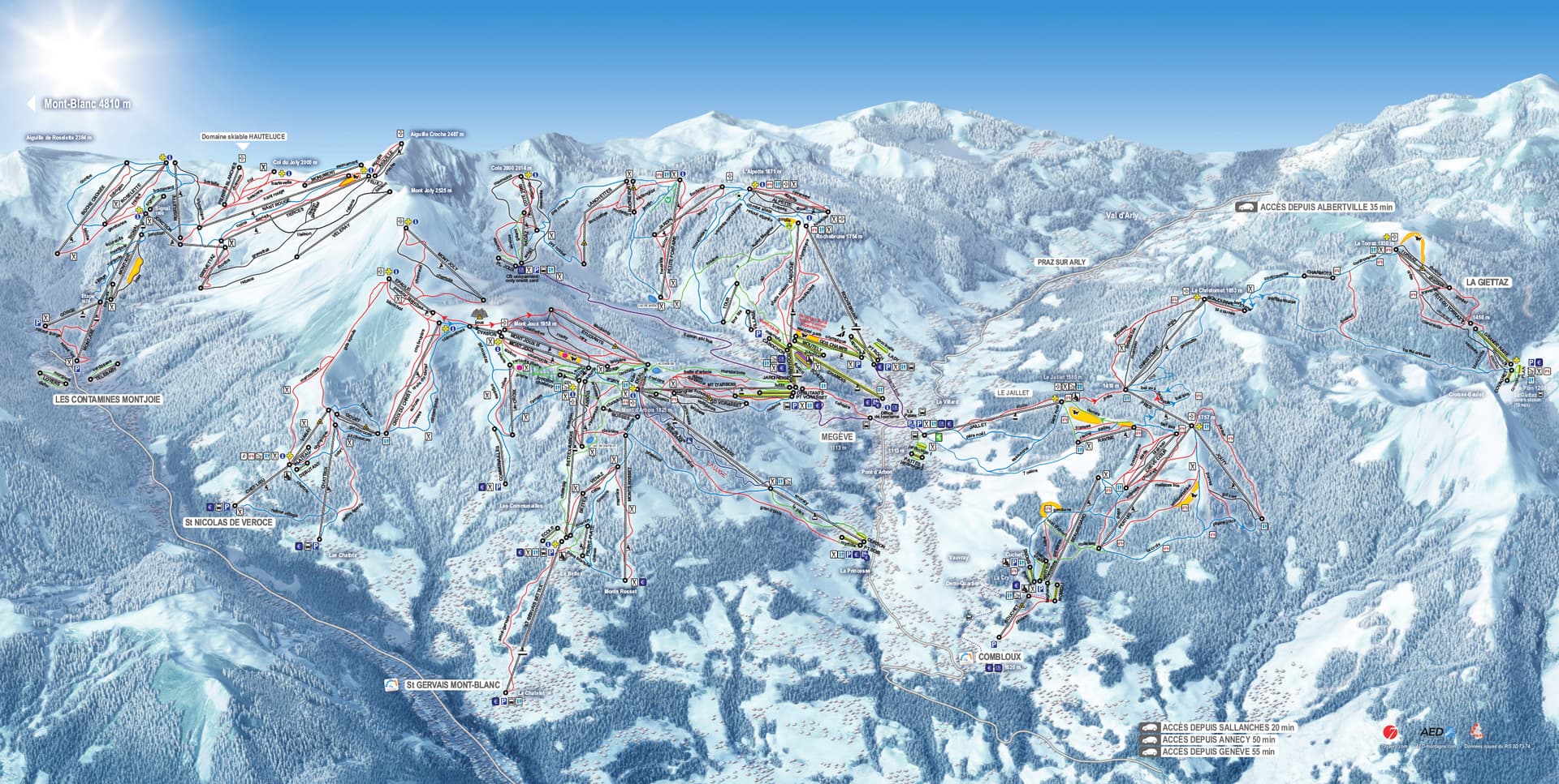 Megeve ski map
